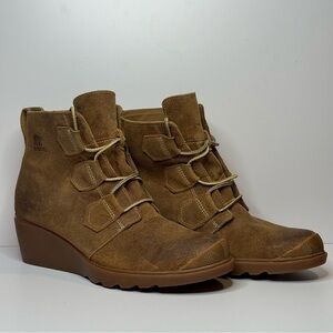 Sorel Toronto Waterproof Wedge Boots Women’s Size 9 Brown Suede